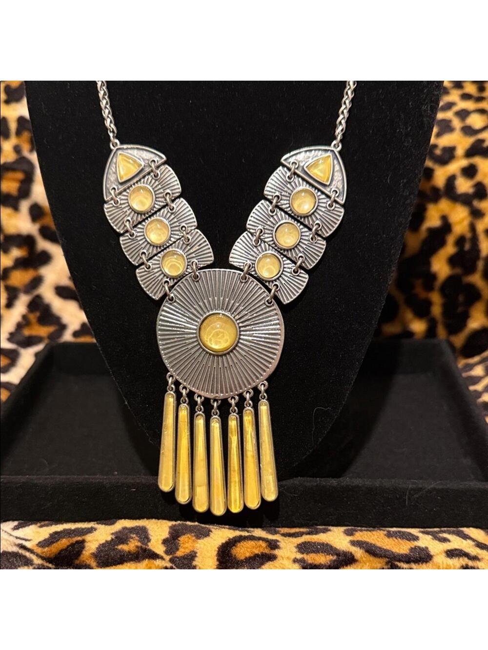 Silver and Gold Statement Necklace